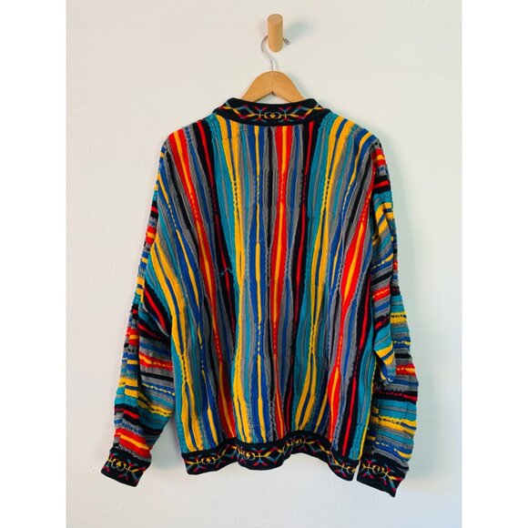 Vtg COOGI Multicolor Striped Sweater L100% Mercerised Cotton Made In Australia - Picture 5 of 11